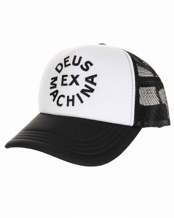 Deus Circle Logo Trucker Hat Black:white 01