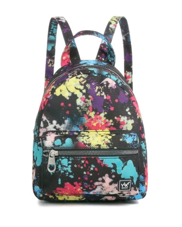 Ylx Mini Backpack Black Paint Splatter 01