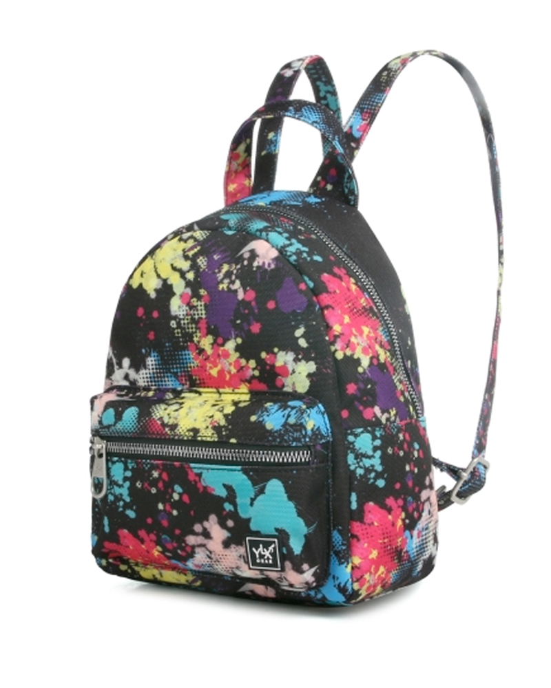Ylx Mini Backpack Black Paint Splatter 02