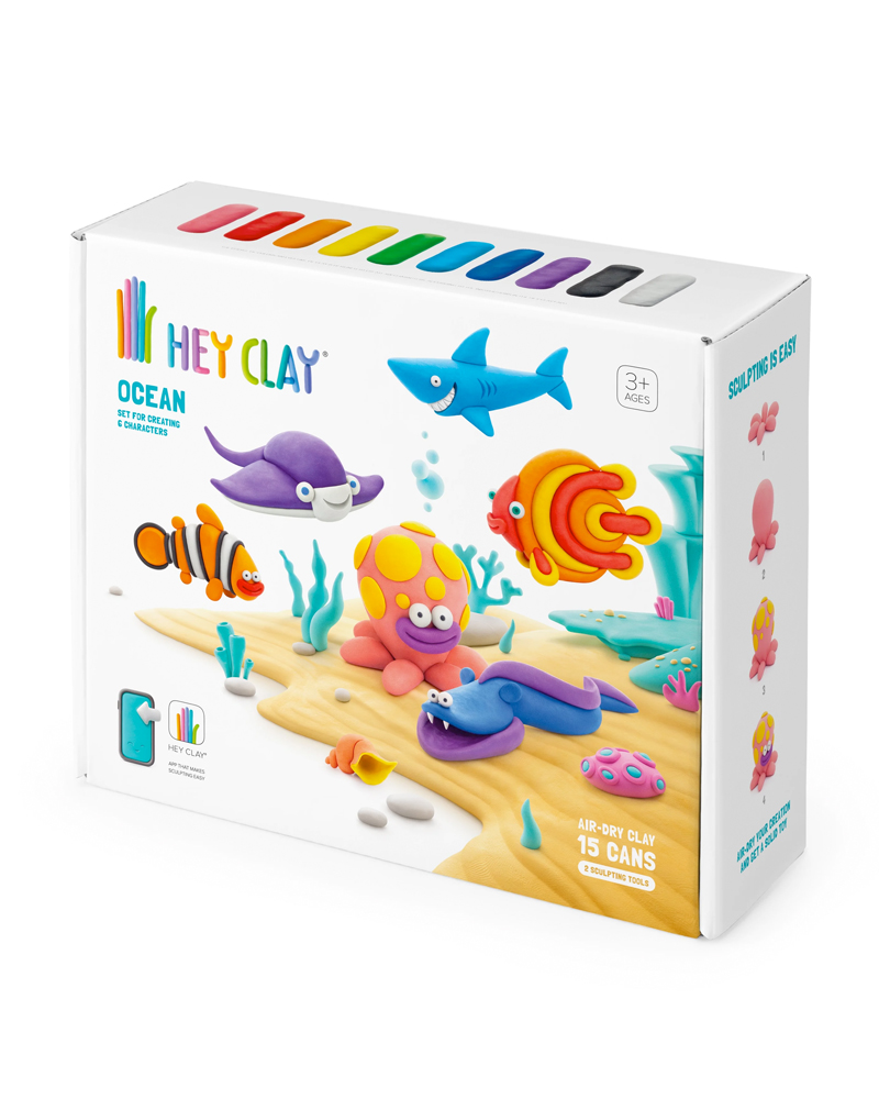 Heyclay 15 Potjes Speelklei Oceaan 02