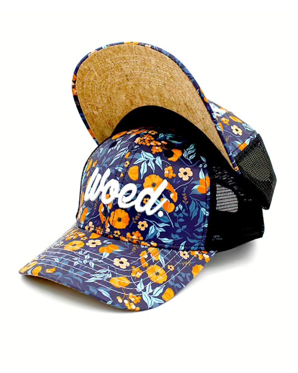 Woed trucker cap | peach 01