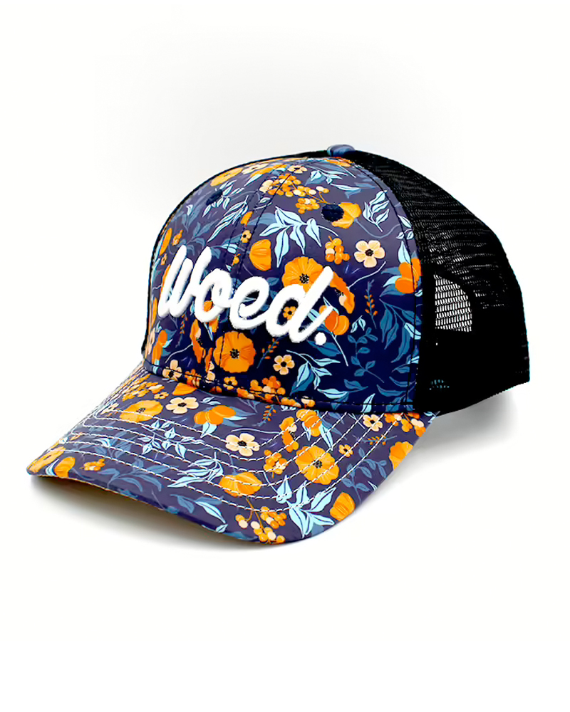 Woed trucker cap | peach 04