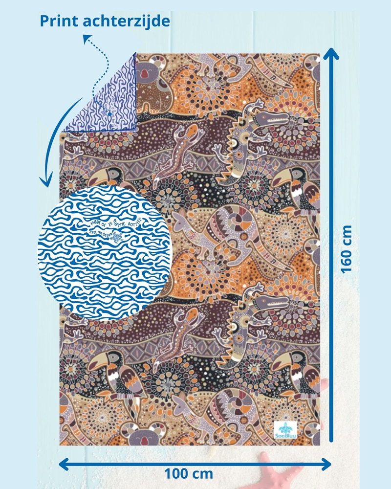 Soobluu strandlaken koara – 100 x 160cm 02