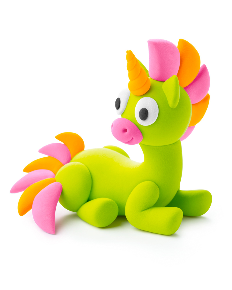 Hey clay 6 potjes speelklei rainbow unicorns 02