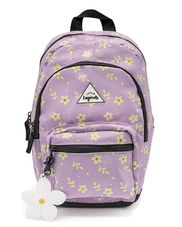 Little legends backpack s lila flower 01